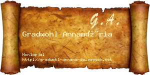 Gradwohl Annamária névjegykártya